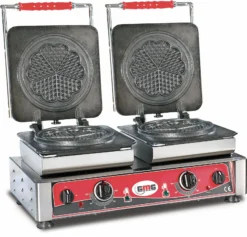 GMG - Waffeleisen Amore-M - 2x (Ø 17cm) - Wechselbare Backplatte & Einfache Montage - 50° Bis 300°C - Leichte Reinigung