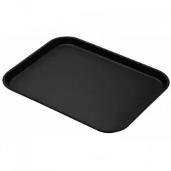 Cambro Treadlite Rechteckiges Rutschfestes Fiberglas Tablett Schwarz 45,7x35,5cm. Stabile