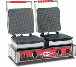 GMG - Waffeleisen Gelato - 2x (23 X 23cm) - Wechselbare Backplatte & Einfache Montage - 50° Bis 300°C - Leichte Reinigung